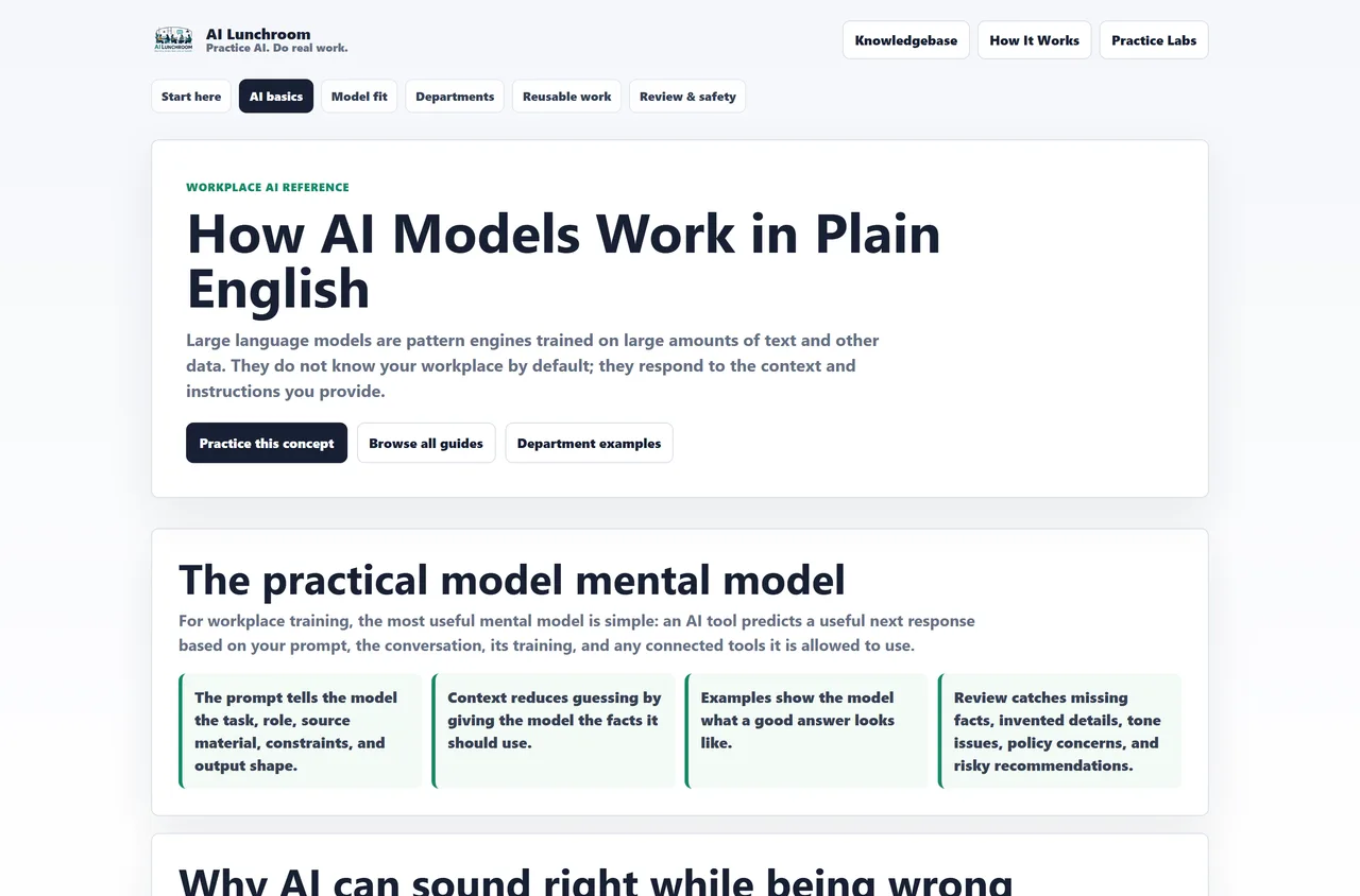 Plain-English concept guides that connect to hands-on practice